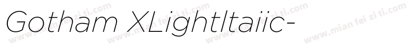 Gotham XLightltaiic字体转换